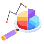 Análisis y Auditoría de Marketing Digital Icono de análisis y auditoría para servicios de SEO, SEM, diseño web y marketing digital