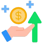 Beneficio Económico Directo de Estrategias SEO Icono de beneficio económico directo a través de servicios SEO