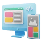 Diseños Web Responsivos Icono de diseños web responsivos para optimización en dispositivos móviles y de escritorio