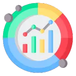 Estrategias Basadas en Datos para Marketing Digital Icono de estrategias basadas en datos para servicios de marketing digital