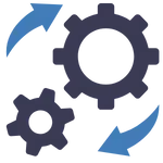 Optimización Continua en Estrategias Digitales Icono de optimización continua para servicios de SEO, SEM, diseño web y marketing digital